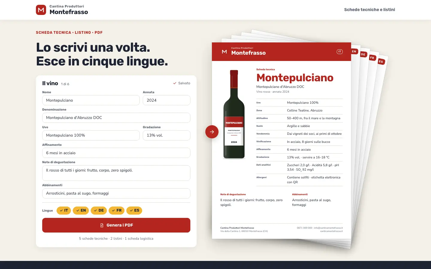 Il template «Comune» come si vede aprendolo
