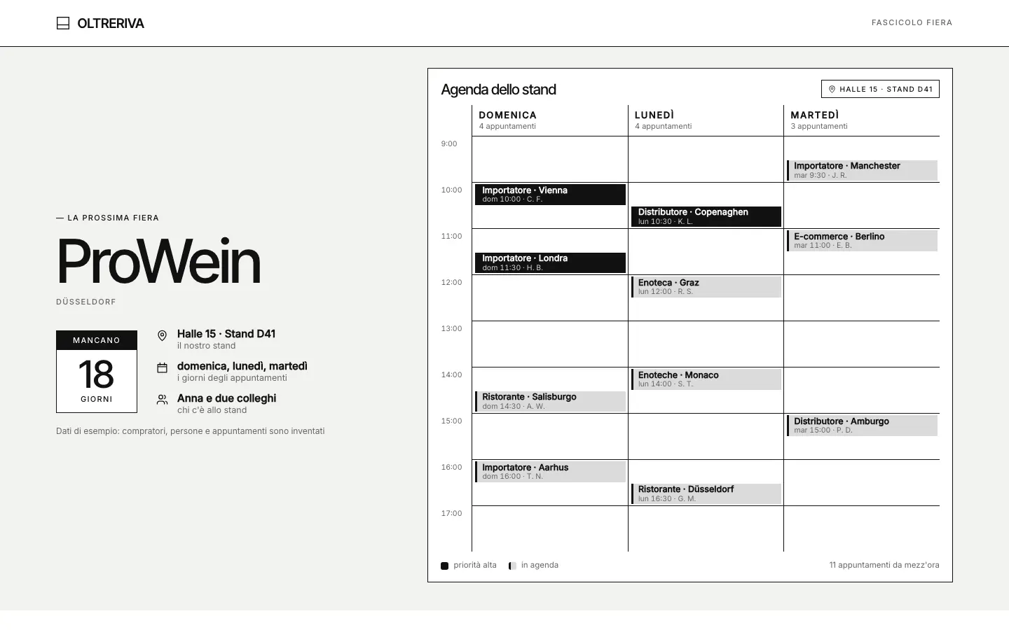 Il template «Lineare» come si vede aprendolo