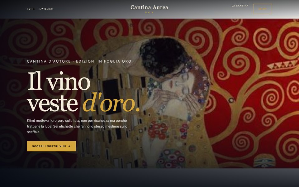 Il template Cantina Aurea come si vede aprendolo