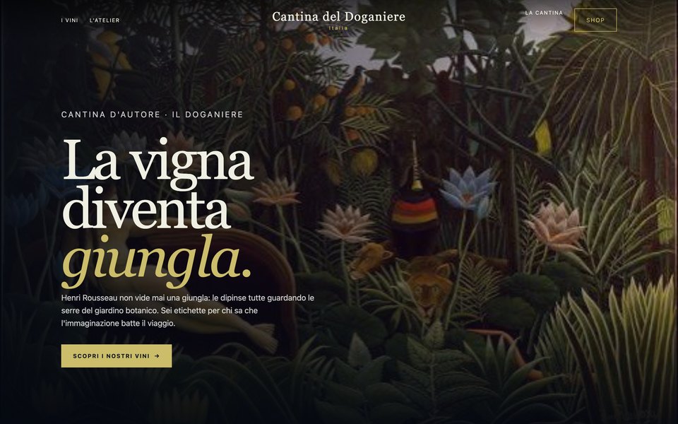 Il template Cantina del Doganiere come si vede aprendolo